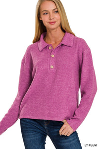 Melange Hacci Collard Sweater