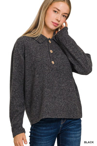Melange Hacci Collard Sweater