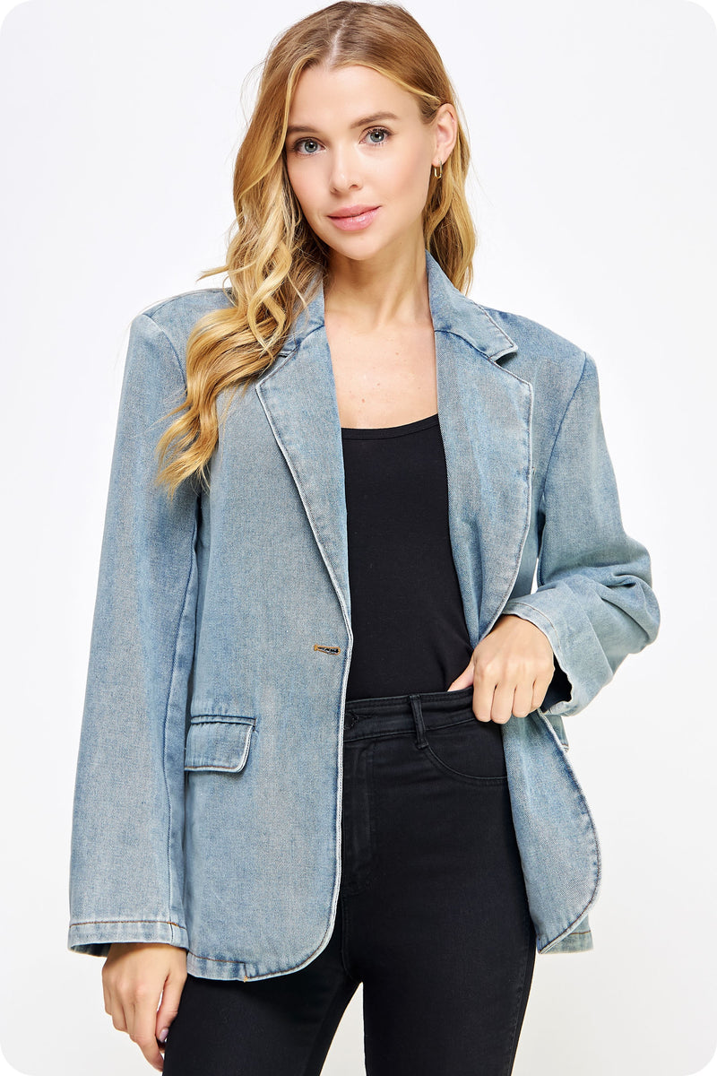 Angela Denim Blazer