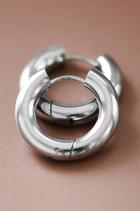 Silver Lining Huggie Hoops