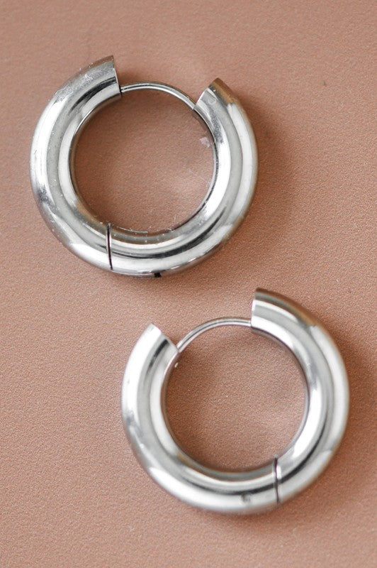 Silver Lining Huggie Hoops