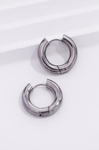 Silver Lining Huggie Hoops