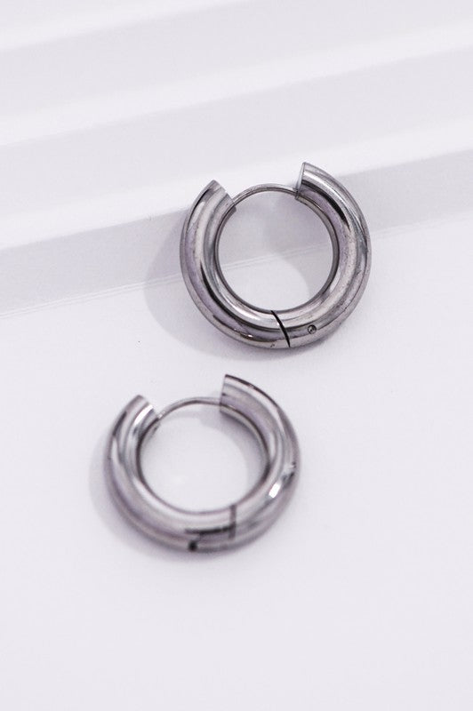 Silver Lining Huggie Hoops