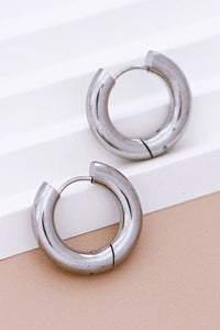 Silver Lining Huggie Hoops