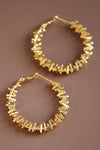 Golden Starburst Hoops