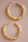Golden Starburst Hoops