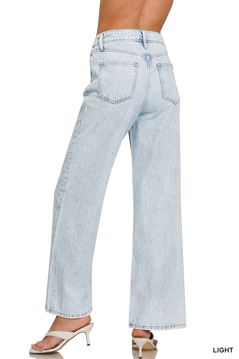 Wide Leg Denim Pants