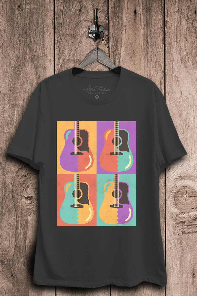 Rock & Roll Guitar Pop Art Tee