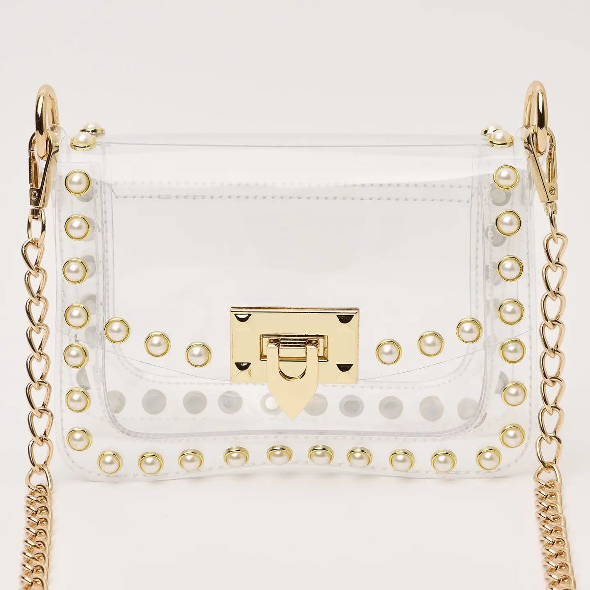 The Jackie Clear Bag in Pearl