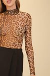 Mob Wife Mesh Leopard top