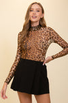 Mob Wife Mesh Leopard top