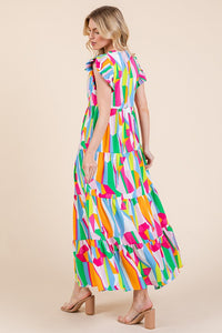 Waves of Watercolor Midi Dress
