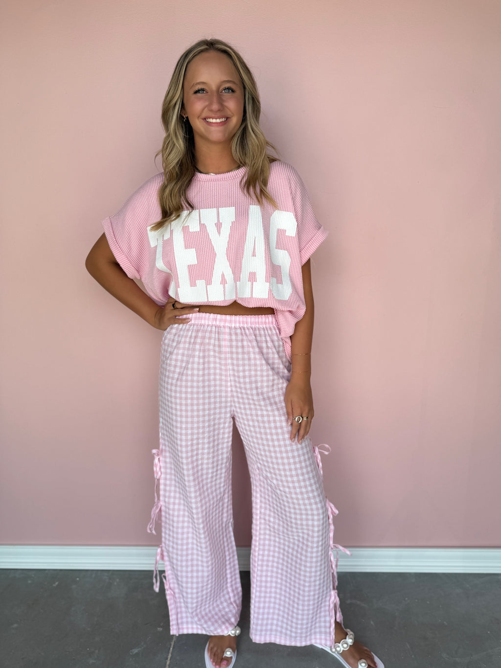 Texas Graphic Textured Top