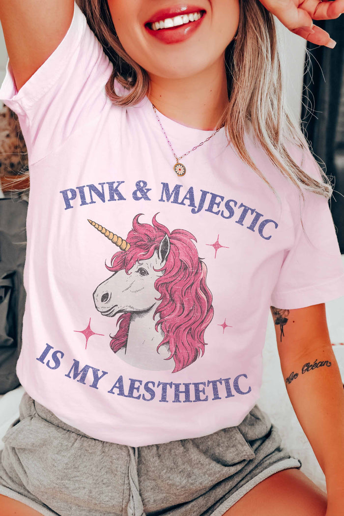Pink & Majestic Graphic Tee