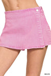 Washed Denim Skort
