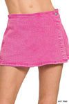 Washed Denim Skort