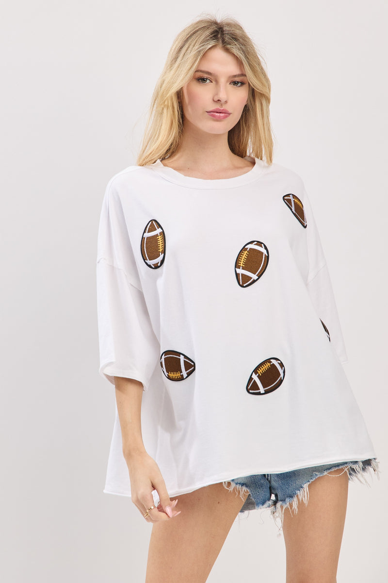 All Star Patchwork Football Tee