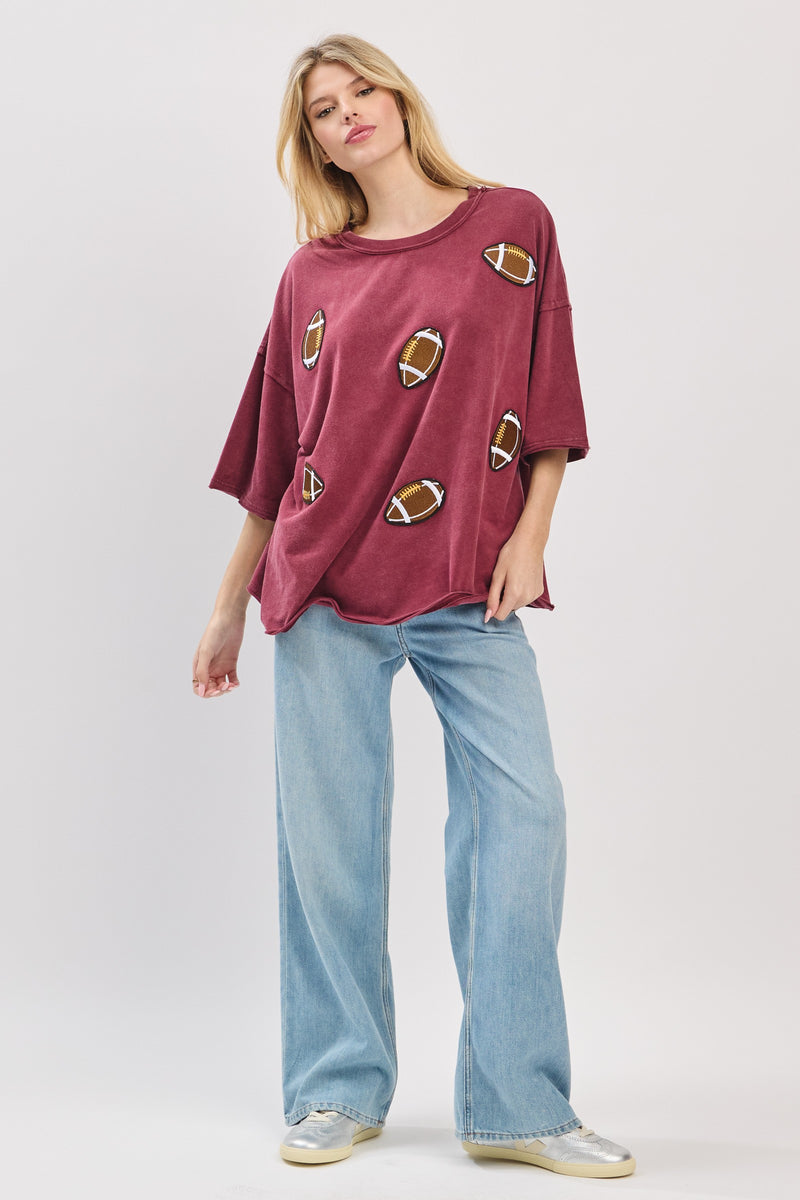 All Star Patchwork Football Tee
