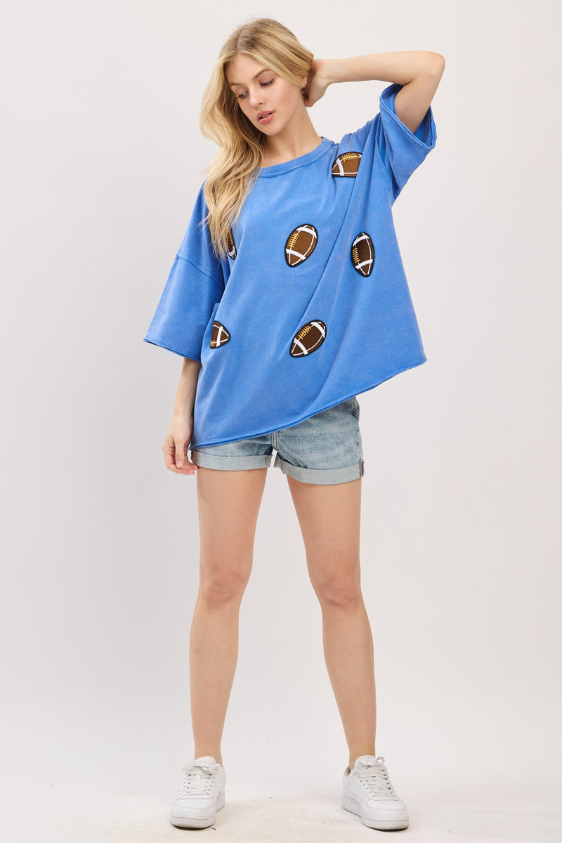 All Star Patchwork Football Tee