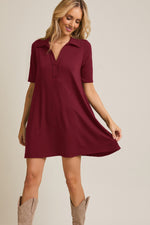 Merlot Moments Polo Dress
