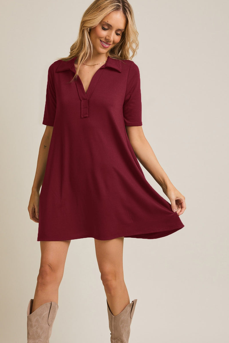 Merlot Moments Polo Dress