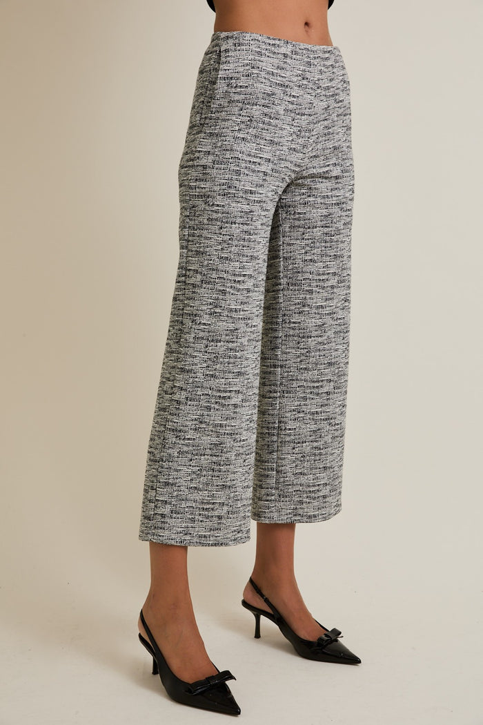 Upper East Elegance Tweed Cropped Pants