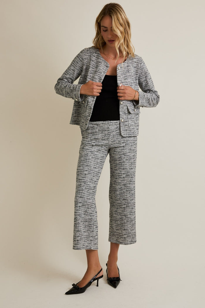 Upper East Elegance Tweed Cropped Pants
