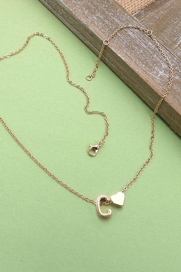 Heartfelt Initial Pendant Necklace
