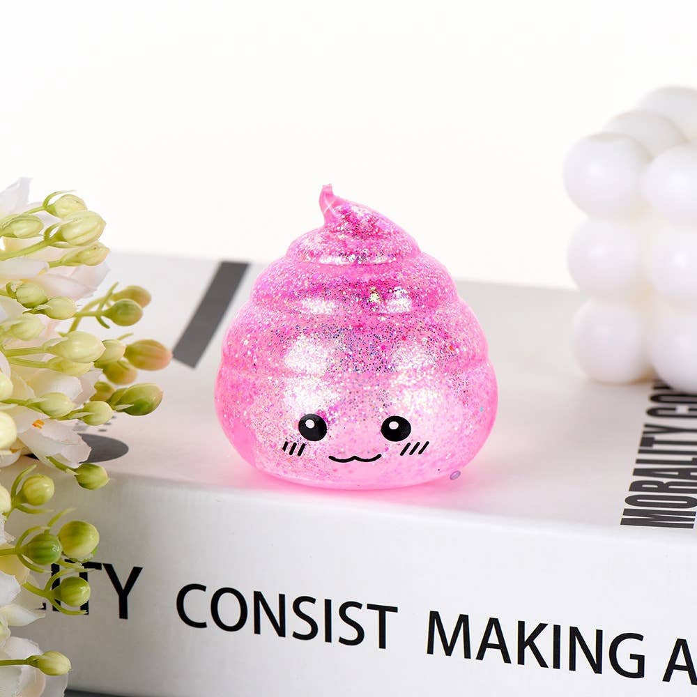 Glitter Poop Squishy Stress Relief Toy