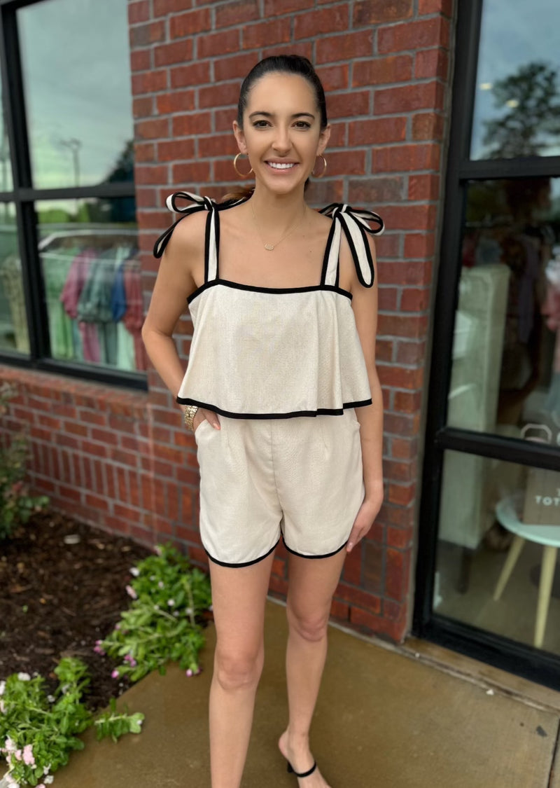 The Vera Tie Strap Romper