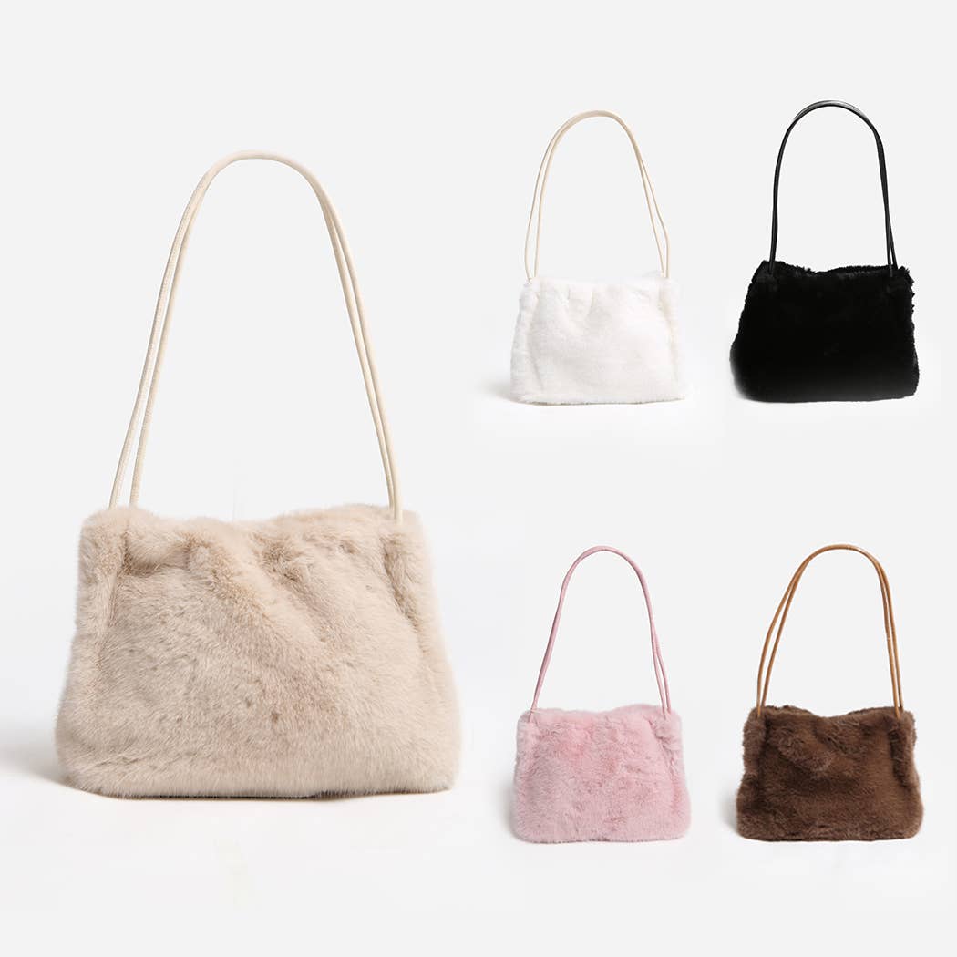 Fuzzy Faux Fur Mini Shoulder Bag