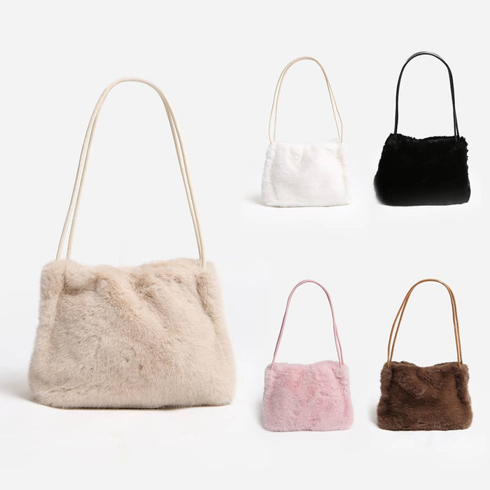 Fuzzy Faux Fur Mini Shoulder Bag