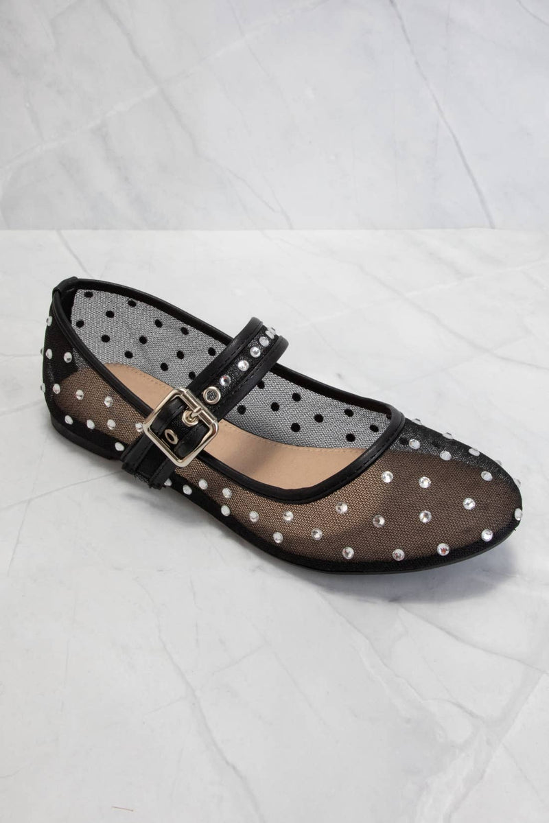 Mesh Mary Jane Flats