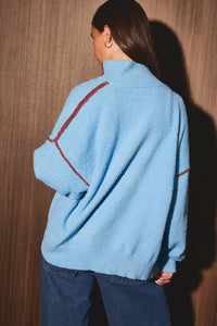 Ellen Front Zipper Sweater Jacket