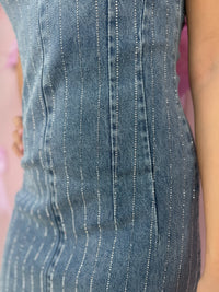Starlit Stitch Denim Dress