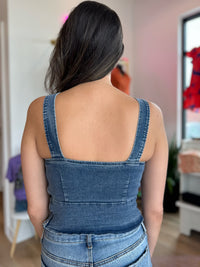 Pria Denim Corset Top
