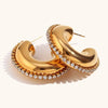 Radiance Curve Gold Hoop Earrings