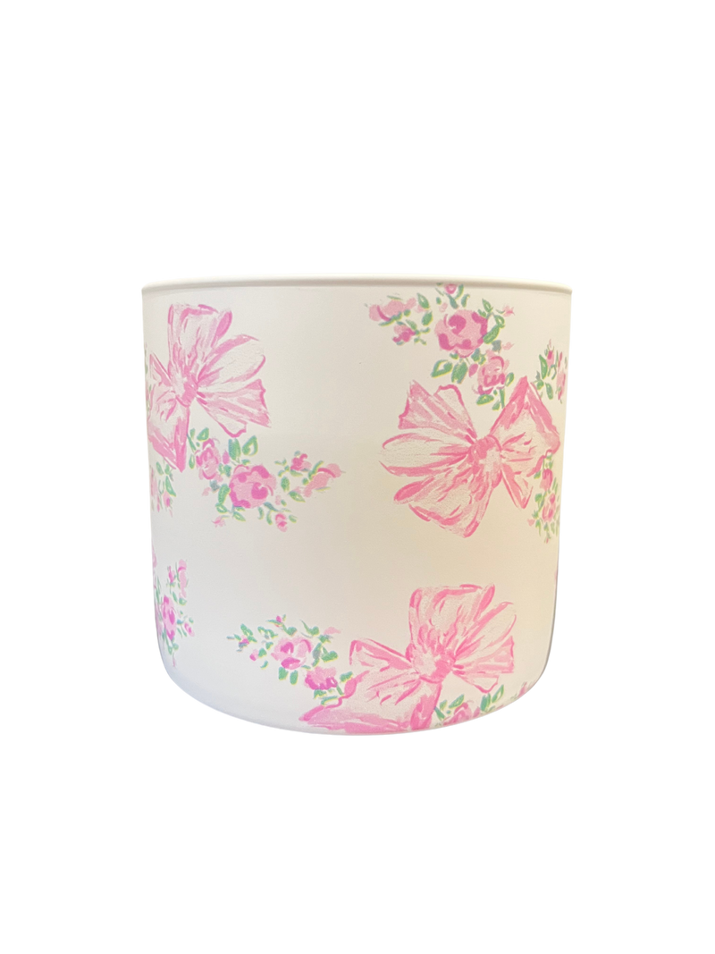 Preppy Pink Bows Candle