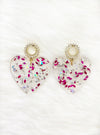 Confetti Heart Earrings