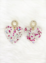 Confetti Heart Earrings