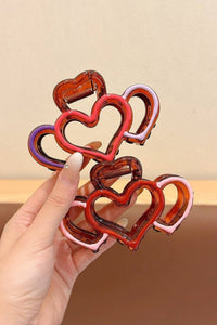 Heart Design Valentine's Day Acrylic Hair Claw Clip