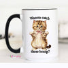 Catch These beans Funny Cat Coffee Mug, Cat Lover, Cat Store