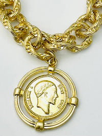 Twisted Link Coin Bracelet
