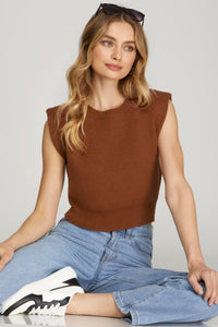 The Effortless Muse Padded Knit Top