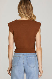 The Effortless Muse Padded Knit Top