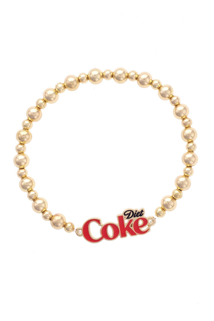 Diet Coke Enamel Logo Stretch Bracelet