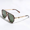 Geometric Shape Thin Frame Designed Sunglasses