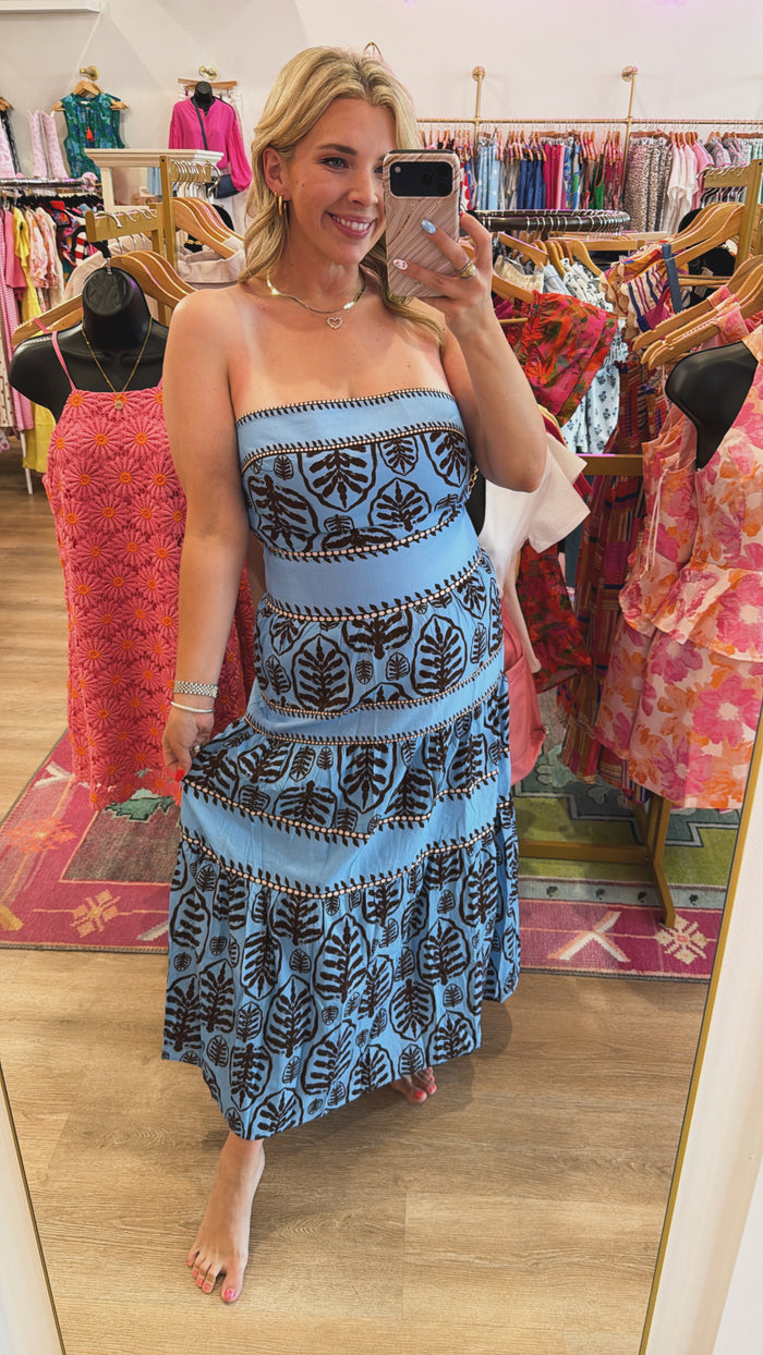 Blue Ridge Blooms Maxi Dress