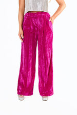 Sondra Fuchsia Velvet Pants