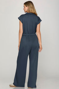 Game Day Go-To Half-Zip Scuba Jumpsuit